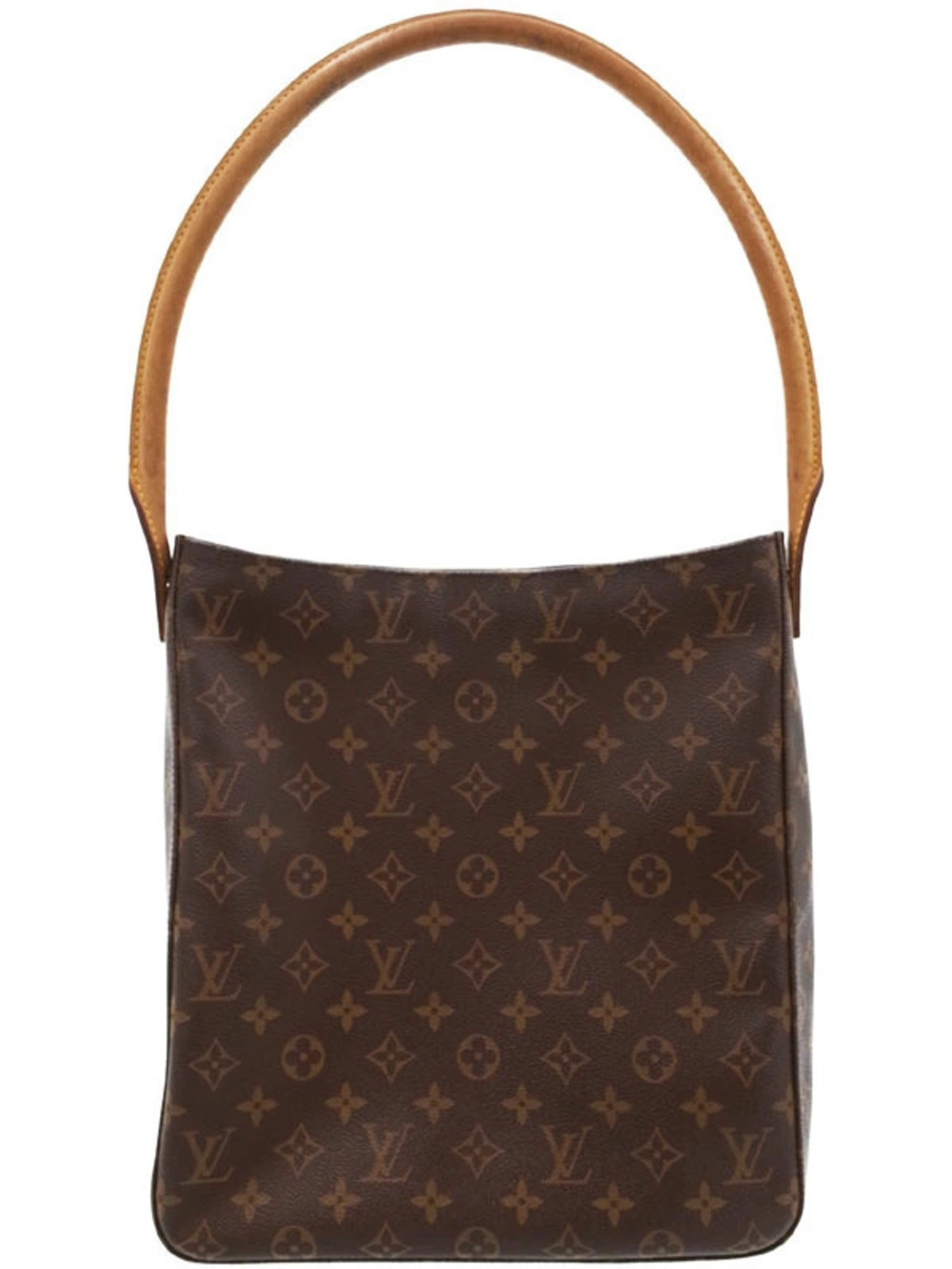 Louis Vuitton Monogram Looping Shoulder Bag Canvas Leather Brown